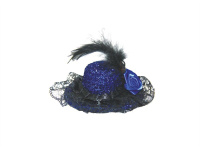 Шляпа-заколка 12см с пером, ассорти Y1832-14