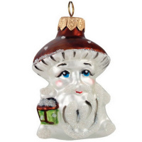 Ёлочное украшение "Гриб" h-11см в подарочной упаковке ФУ-90