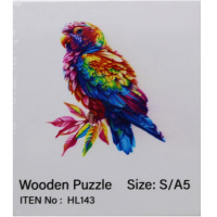 Пазл 14х12,5см дерево S "Разноцветная птица" HL143/11337-24