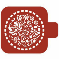 Трафарет пластиковый 9х9см с ручкой М9Фл-29