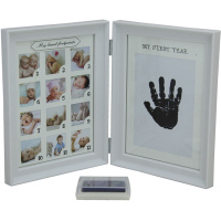 Рамка для фото д/новорожденных 23х37см пластик 13 фотографий, 3 цвета Y6489-18