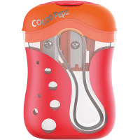 Точилка 2 отв. "Color Peps" с контейнером, пластик, цвет ассорти 043111