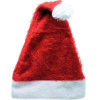 Колпак Деда Мороза красный пушистый 30х46см Y10015-24