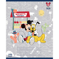 Тетрадь А5 12л клетка "Микки Маус" на скобе 5 дизайнов 12Т5В1/058470