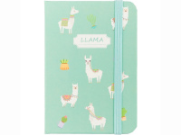 Бизнес-блокнот А5 80л "Лама" на резинке, линия, обложка 7БЦ софт-тач, 4цв. Y8667-19