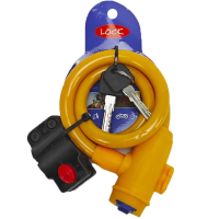 Замок противоугонный 800мм, 12мм, трос, 2 ключа, желтый 890525-8