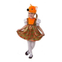 Карн.костюм Лиса Лизавета р.32 рост 122см (сарафан, маска) сатин 5010-32