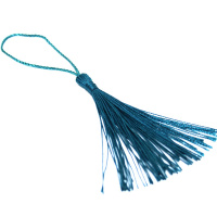 Кисточка для закладки 9см изумрудная Y7441-18