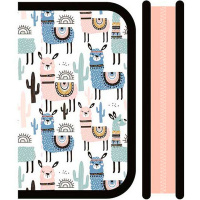 Пенал "Нежные ламы" 19х11,5х3,5см прямоуголный, одностворчатый, с откидной планкой ПО-04