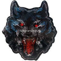 Термоаппликация с вышивкой и стразами "Волк" 9х8см Y8026-18