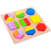Конструктор "Фигуры" 20*20см, 5 видов, дерево Y6165-17