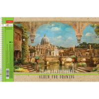 Альбом для рисования А4 48л "Ассорти" на спирали перфорация на отрыв 5 дизайнов 051886