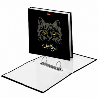 Папка на 2-х кольцах "Котомагия" А5 30мм 3D фольга матовая ламинация 070902