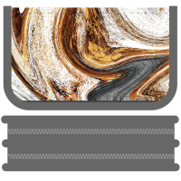 Пенал "Gold Marbel" 19х10,5х5см, прямоугольный, двухстворчатый, печать на фольге ПО-69