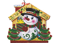 Панно подвесное Новый год 73см растяжка 4 вида Y8414-19