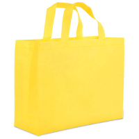 Сумка 40х44х12см, спанбонд, текстиль, желтая 2039280