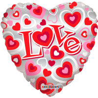 Шар возд. Сердце Любовь Просто любовь 18"/45см шар фольга 685