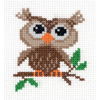 Набор для вышивания "Филинёнок" 9х10см (канва, нитки, игла, схема) 8-368