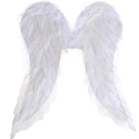 Крылья Ангела 45х40см с перьями, белые Y10180-24