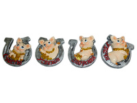 Магнит Поросёнок на подкове 4,5см 4 вида Y6470-18