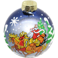 Шар 65мм "Тройка удалая" в подарочной упаковке КУ-65-212035