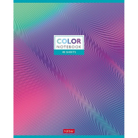 Тетрадь А5 48л клетка "Color" на скобе металлизированный картон 5 дизайнов 075189