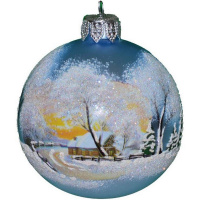 Шар 65мм "Зимняя дорога" в подарочной упаковке КУ-65-204040