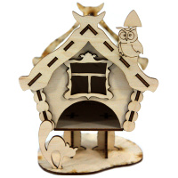 Заготовка для декорирования "Чайный домик Домик бабы Яги" 11,5х11х17см, фанера 3мм (кол-во деталей-ш