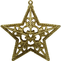 Ёлочное украшение "Звезда" 11х10см золото Y9938-24