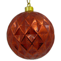 Шар 80мм с узором, красный Y6629-18