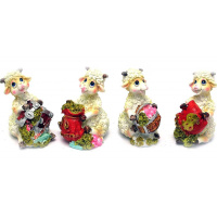 Статуэтка керам. Овечка 5см с подвеской 4 вида Y1247-14/1119