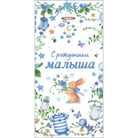 Конверт для денег "С рождением малыша" 167х83мм 0323.053