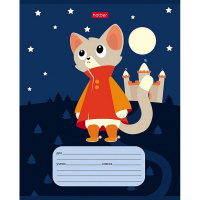 Тетрадь А5 12л клетка "КотоСказки" на скобе 5 дизайнов 080389