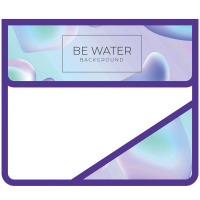 Папка на липучке А5 230х190х50мм "Абстрактные капли" 2 отделения, с клапаном, пластик ПМ-А5-36