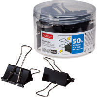 Зажим для бумаг 51мм 10шт. черный, энергосберегающий 059121