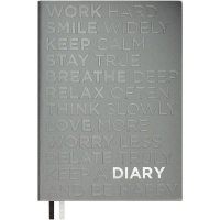 Ежедневник недатированный А5 "Escalada" 320стр., серый металлик, искусственная кожа софт-тач 63994 Ежедневник недатированный А5 "Escalada" 320стр., серый металлик, искусственная кожа софт-тач 63994