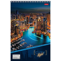 Блокнот А4 80л "Night City" клетка, на спирали, жесткая подложка 80Б4В1сп_12360