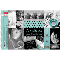 Альбом для рисования А4 40л "Прикосновение цвета" на спирали, перфорация на отрыв 5 дизайнов 062429