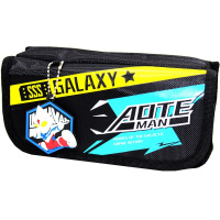 Пенал "Galaxy" 20х10х7см прямоугольный, 1 отделение, 2 кармана, текстиль, с брелком, черный BH2262