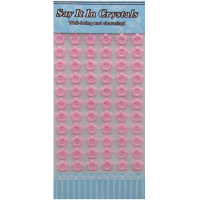 Наклейки Пуговицы Цветы 66шт 24*12*0,5см розовые Y4152-16