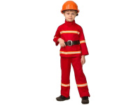 Карн.костюм Пожарный р.36 рост 140см (куртка, брюки, ремень, каска) 5705-36