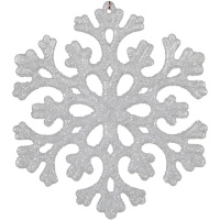 Набор новогодних украшений Снежинка 11см, 2шт/уп, белый Y8318-19