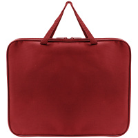 Папка с ручками А3 475х340х20мм на молнии ткань, красная ПДМ-2