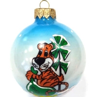 Шар 85мм "Тигр с долларами" в уп К-85-800