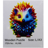 Пазл 16х14см дерево L "Ежик" HL168/11339-24