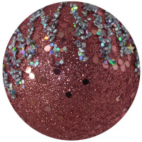 Шар 80мм с серебряным узором, розовый Y8345-19