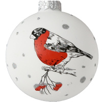 Шар 65мм "Веселый снегирь" в подарочной упаковке КУ-65-224175/м