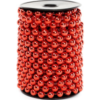 Бусы Шары 7,5мм 5м красные Y6602-18