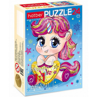 Пазлы 24 эл. "Маленькие единорожки" 17,5х13см 4 вида 24ПЗ5/079138
