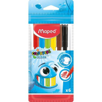 Фломастеры 6 цветов "Colorpeps Ocean"с вентилируемым колпачком, смываемые, в блистере 845723